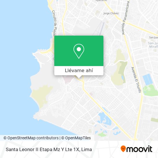 Mapa de Santa Leonor II Etapa  Mz  Y Lte  1X