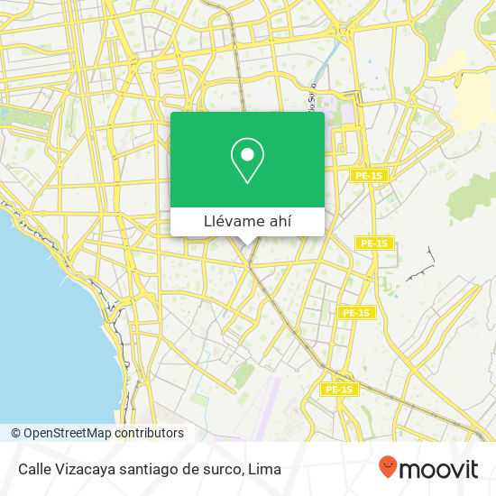 Mapa de Calle Vizacaya santiago de surco