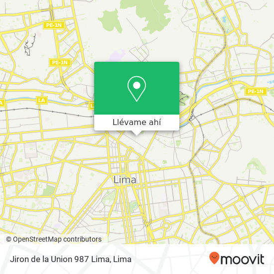 Mapa de Jiron de la Union 987  Lima