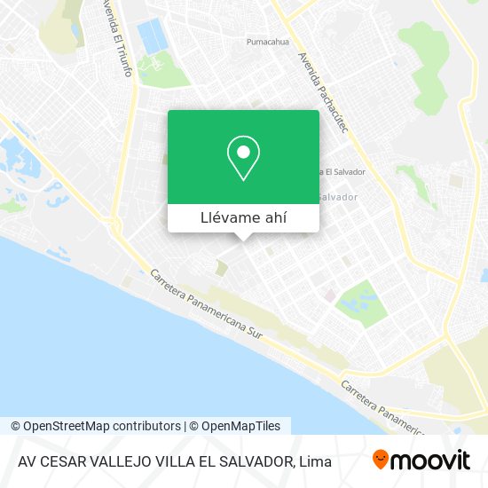 Mapa de AV  CESAR VALLEJO  VILLA EL SALVADOR