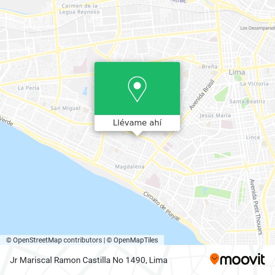 Mapa de Jr  Mariscal Ramon Castilla No  1490