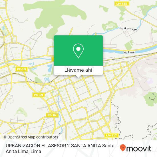 Mapa de URBANIZACIÓN EL ASESOR 2  SANTA ANITA  Santa Anita  Lima