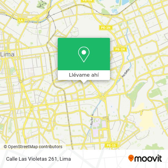Mapa de Calle Las Violetas 261