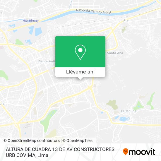 Mapa de ALTURA DE CUADRA 13 DE AV  CONSTRUCTORES  URB  COVIMA