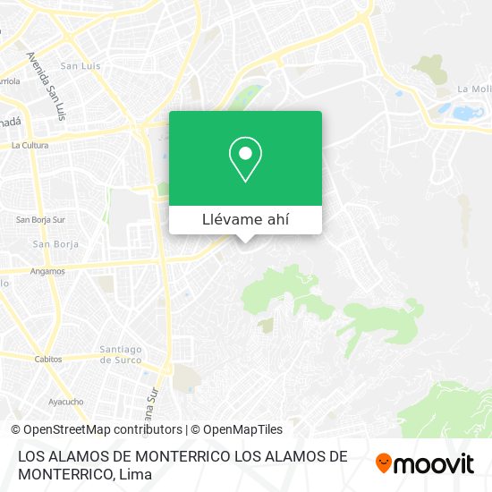 Mapa de LOS ALAMOS DE MONTERRICO  LOS ALAMOS DE MONTERRICO
