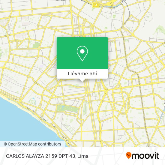 Mapa de CARLOS ALAYZA 2159  DPT 43