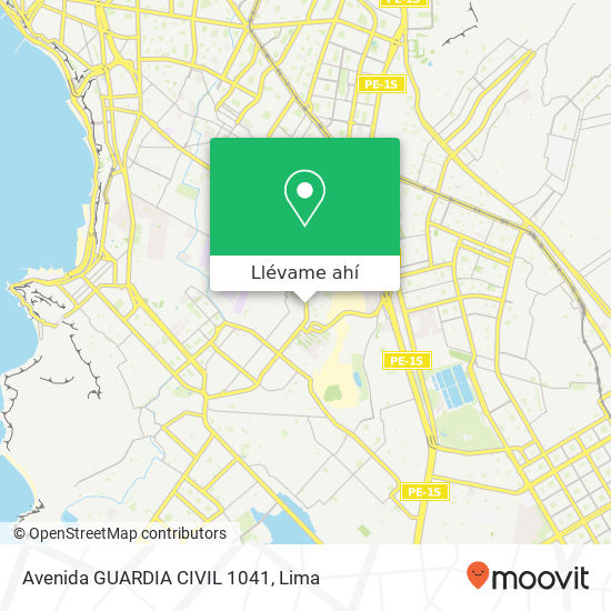 Mapa de Avenida GUARDIA CIVIL 1041