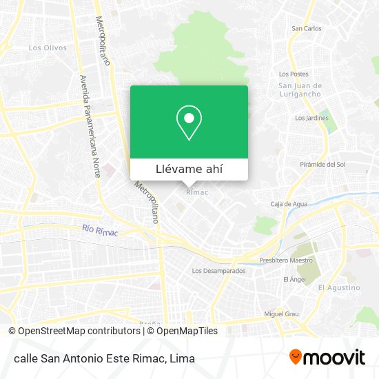 Mapa de calle San Antonio Este   Rimac
