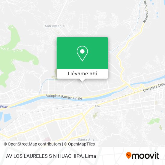 Mapa de AV  LOS LAURELES S N HUACHIPA