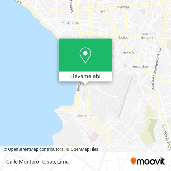 Mapa de Calle Montero Rosas