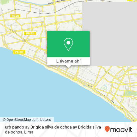 Mapa de urb  pando  av  Brigida silva de ochoa av  Brigida silva de ochoa