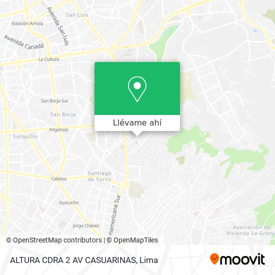 Mapa de ALTURA CDRA 2 AV CASUARINAS