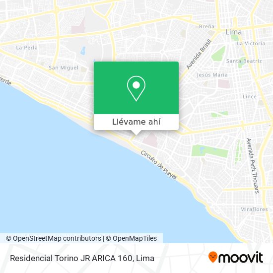 Mapa de Residencial Torino   JR ARICA 160