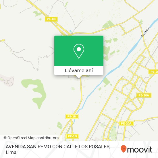 Mapa de AVENIDA SAN REMO CON CALLE LOS ROSALES