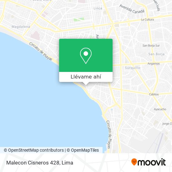 Mapa de Malecon Cisneros 428