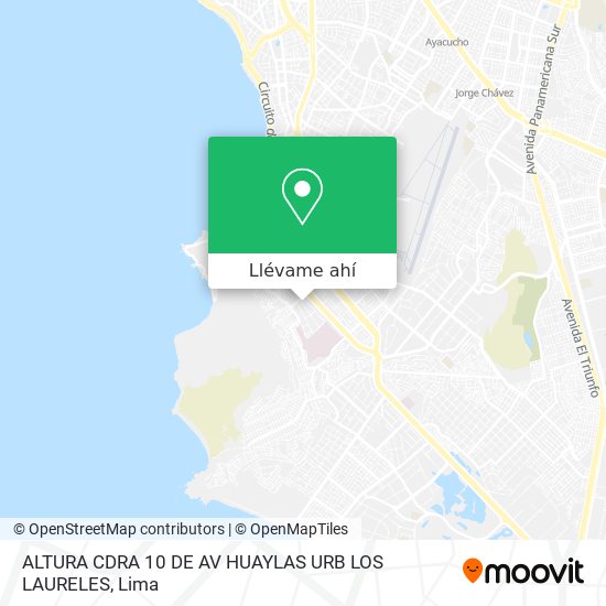Mapa de ALTURA CDRA  10 DE AV  HUAYLAS  URB  LOS LAURELES