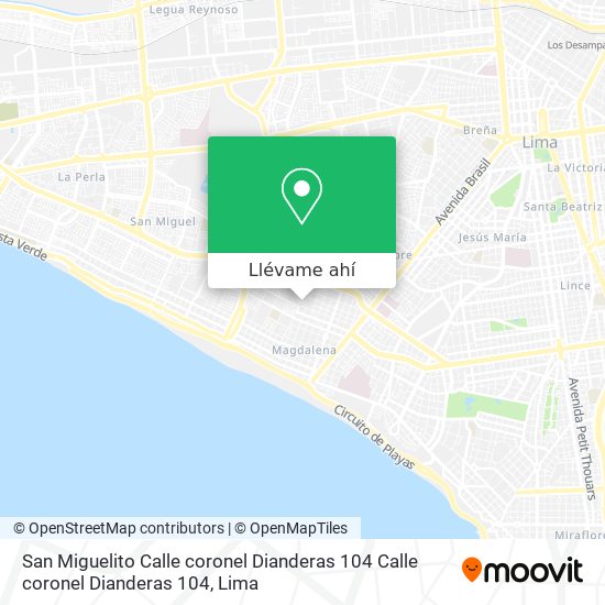 Mapa de San Miguelito  Calle coronel Dianderas 104 Calle coronel Dianderas 104
