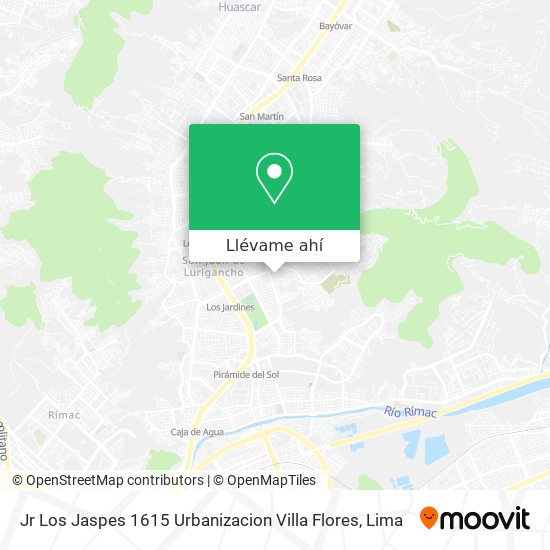 Mapa de Jr  Los Jaspes 1615 Urbanizacion Villa Flores