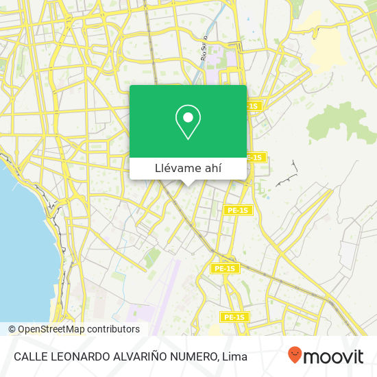 Mapa de CALLE LEONARDO ALVARIÑO NUMERO