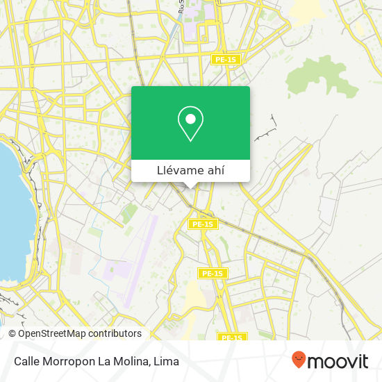 Mapa de Calle Morropon La Molina