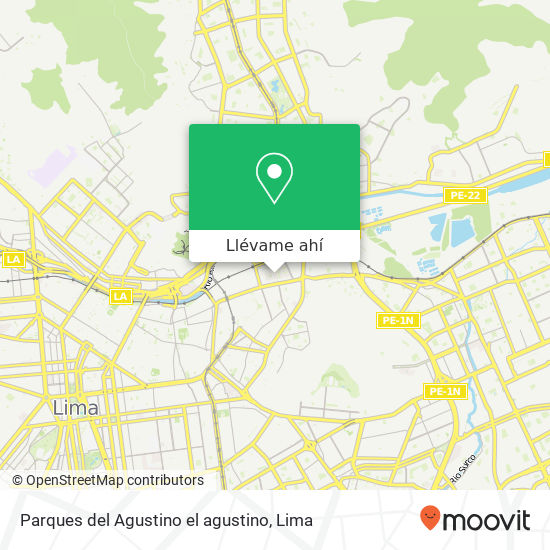 Mapa de Parques del Agustino  el agustino