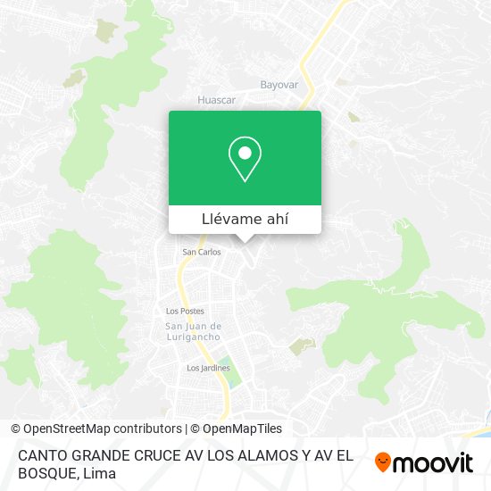 Mapa de CANTO GRANDE CRUCE AV  LOS ALAMOS Y AV EL BOSQUE