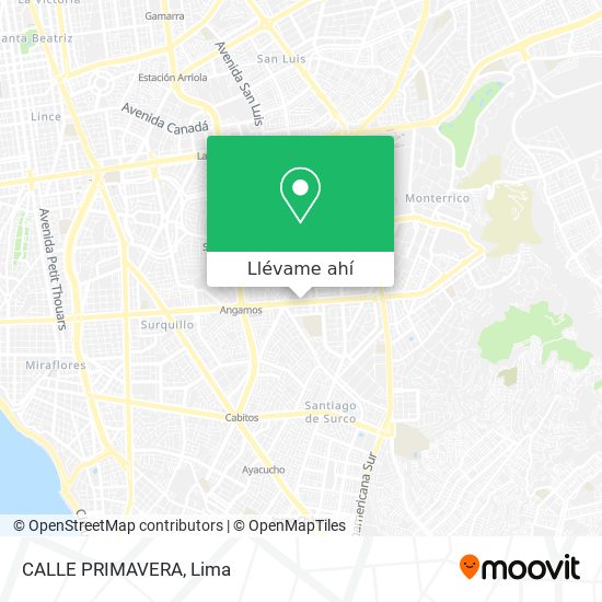 Mapa de CALLE PRIMAVERA