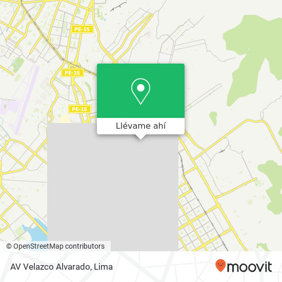 Mapa de AV  Velazco Alvarado