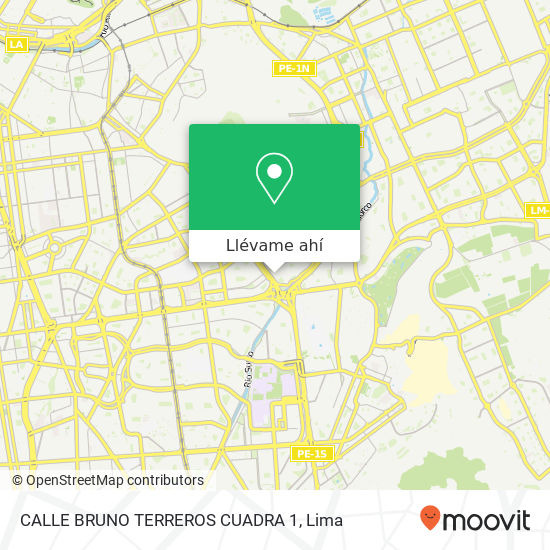 Mapa de CALLE BRUNO TERREROS  CUADRA 1