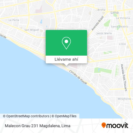 Mapa de Malecon Grau 231  Magdalena