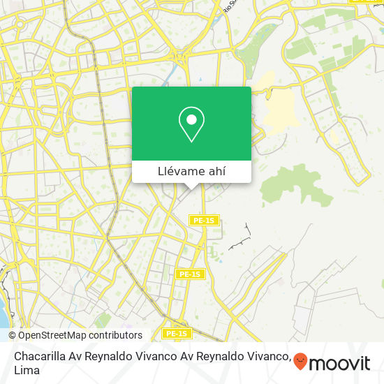 Mapa de Chacarilla  Av Reynaldo Vivanco Av Reynaldo Vivanco