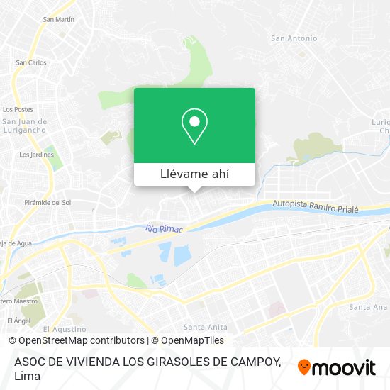 Mapa de ASOC DE VIVIENDA LOS GIRASOLES DE CAMPOY