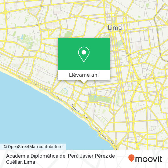 Mapa de Academia Diplomática del Perú Javier Pérez de Cuéllar