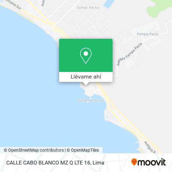 Mapa de CALLE CABO BLANCO MZ Q LTE 16