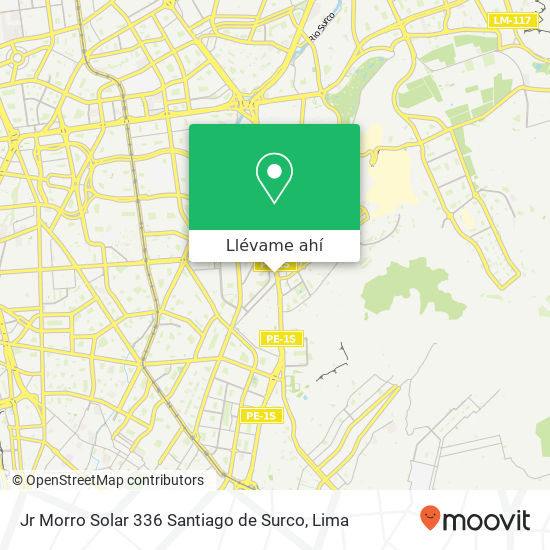 Mapa de Jr  Morro Solar 336   Santiago de Surco