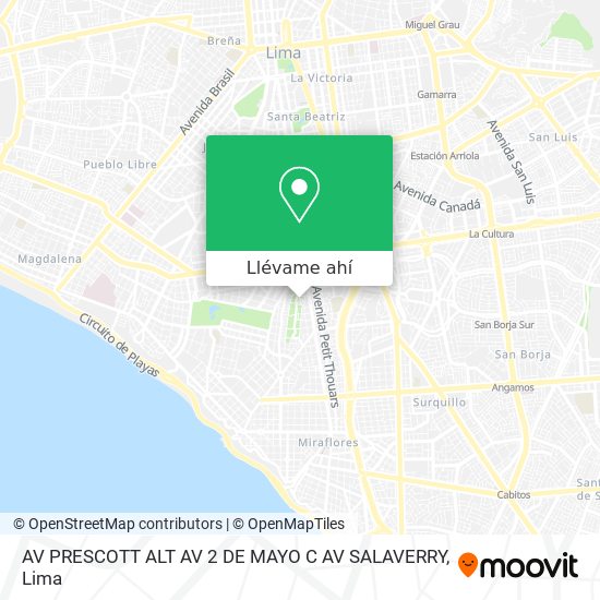 Mapa de AV PRESCOTT  ALT AV 2 DE MAYO C  AV SALAVERRY