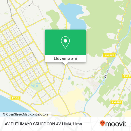 Mapa de AV PUTUMAYO CRUCE CON AV LIMA