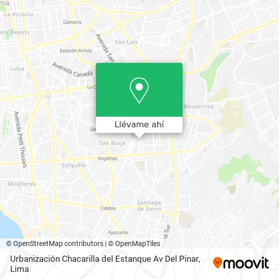 Mapa de Urbanización Chacarilla del Estanque  Av  Del Pinar