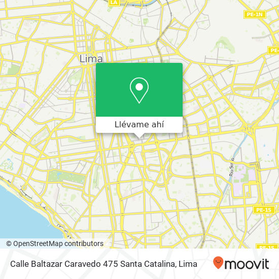 Mapa de Calle  Baltazar Caravedo 475   Santa Catalina