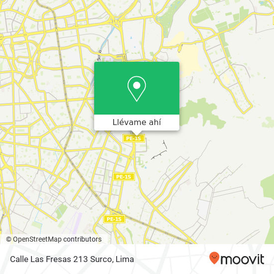 Mapa de Calle Las Fresas  213  Surco