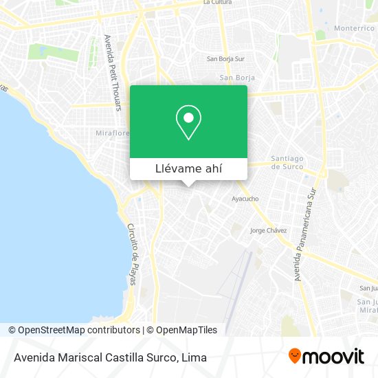 Mapa de Avenida Mariscal Castilla  Surco