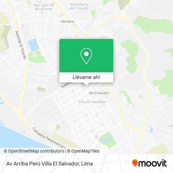Mapa de Av  Arriba Perú  Villa El Salvador