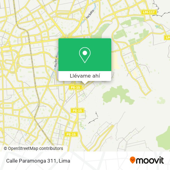 Mapa de Calle Paramonga 311