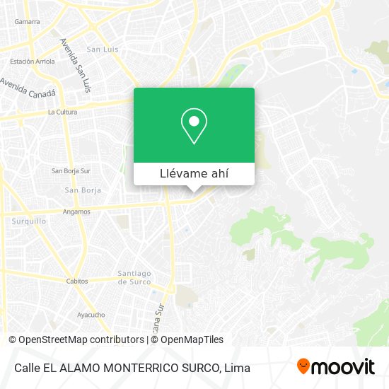 Mapa de Calle EL ALAMO  MONTERRICO  SURCO