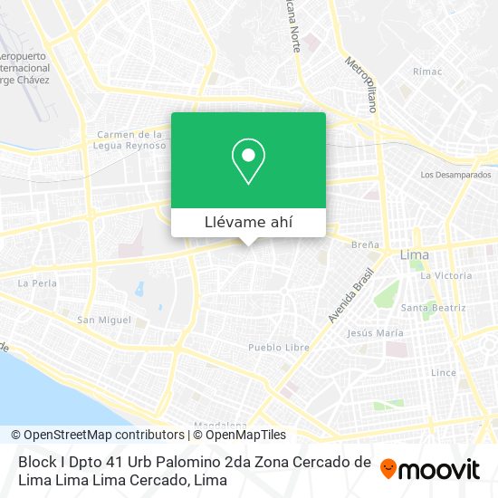 Mapa de Block I Dpto  41 Urb  Palomino 2da Zona Cercado de Lima   Lima  Lima Cercado