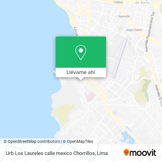 Mapa de Urb  Los Laureles  calle mexico   Chorrillos
