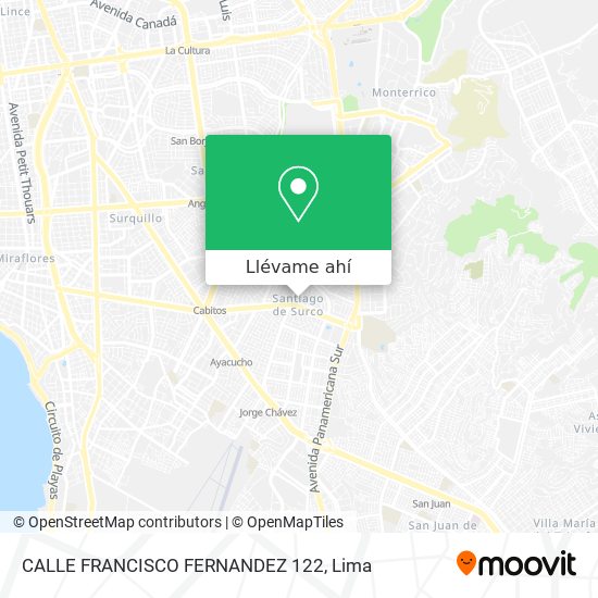 Mapa de CALLE FRANCISCO FERNANDEZ 122