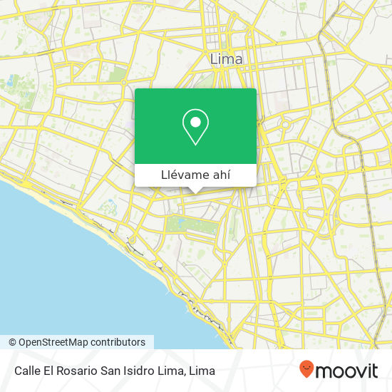 Mapa de Calle El Rosario  San Isidro  Lima