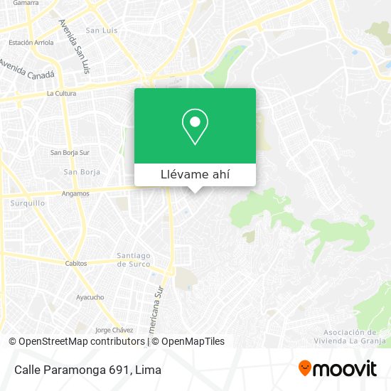 Mapa de Calle Paramonga 691