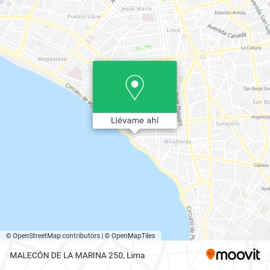 Mapa de MALECÓN DE LA MARINA 250